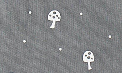 Shop L'ovedbaby Print Organic Cotton Zip Footie In Mist Mushrooms