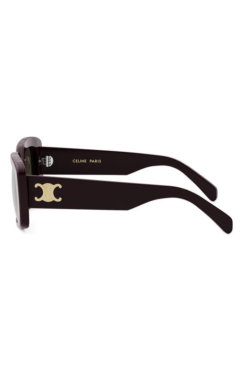 CELINE CELINE TRIOMPHE 55MM RECTANGULAR SUNGLASSES