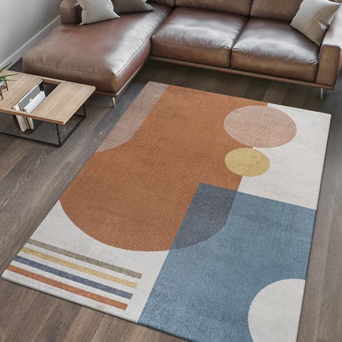 Jonathan Y Slinger Modern Contemporary Collage Machine-washable Area Rug In Cream/multi