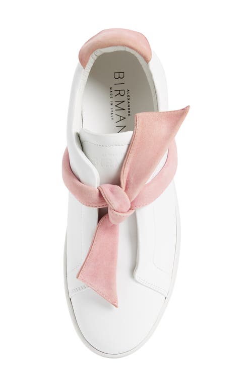 Alexandre Birman Clarita Bow Sneaker In Pink/white