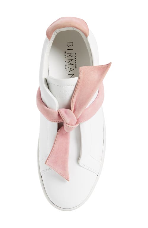 Shop Alexandre Birman Clarita Bow Sneaker In Pink/white