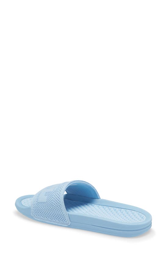 Shop Apl Athletic Propulsion Labs Big Logo Techloom Knit Sport Slide In Ice Blue