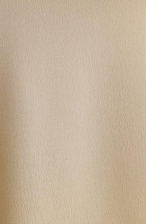 Chloé Cape Overlay Silk Crepe Shirtdress In Golden Hemp