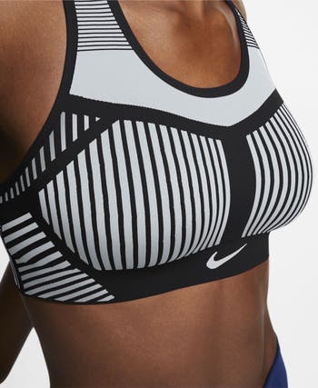 Nike AJ4047-014 FE/NOM Flyknit High-Support Non-Padded Sports Bra - Small