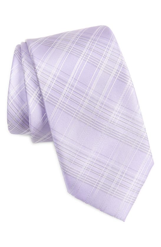 Shop Calvin Klein Beverly Plaid Tie In Lilac