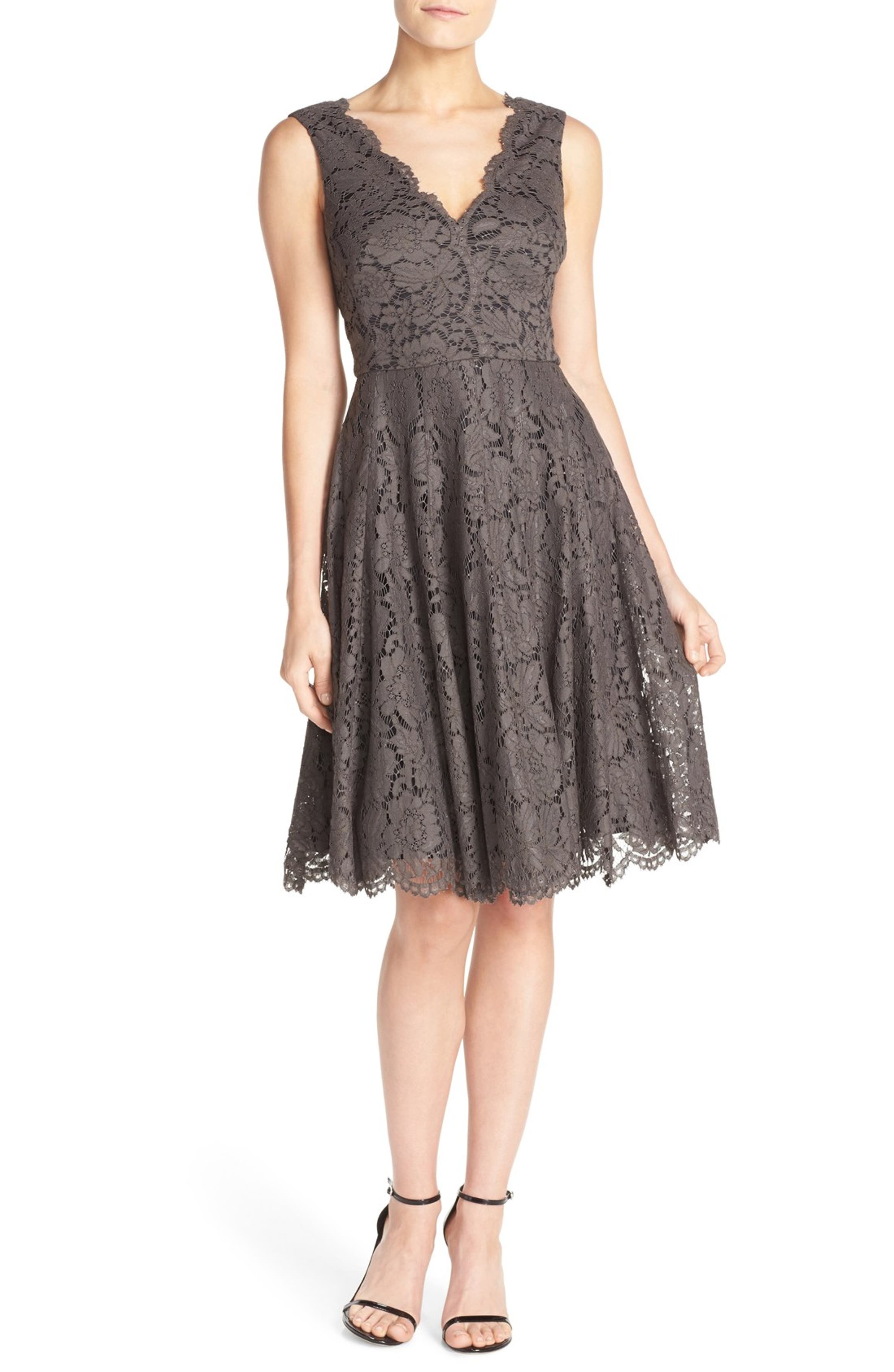 Vera Wang Lace Fit & Flare Dress | Nordstrom