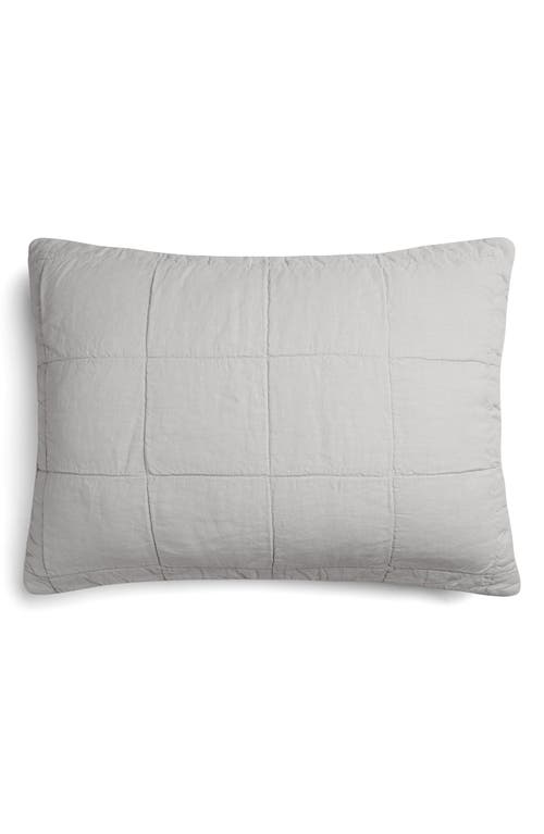 Parachute Linen Box Quilted Sham Set In Coal