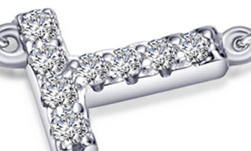 Lafonn Simulated Diamond Pavé Initial Bracelet In Silver/white T