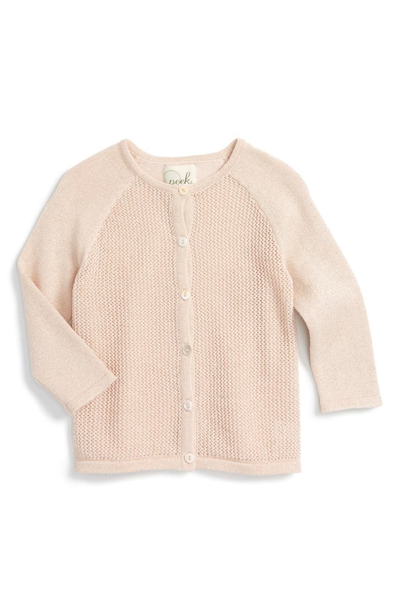 Peek 'Colette' Shimmer Knit Cardigan (Toddler Girls, Little Girls & Big ...