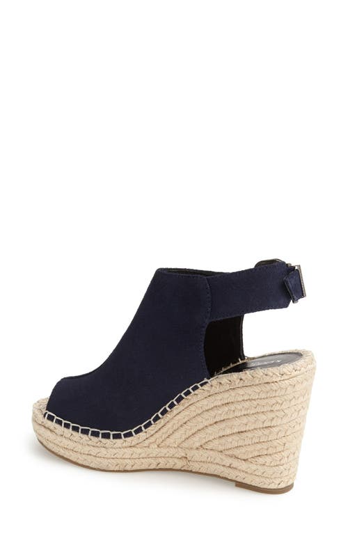 Kenneth Cole New York 'olivia' Espadrille Wedge Sandal In Navy Suede