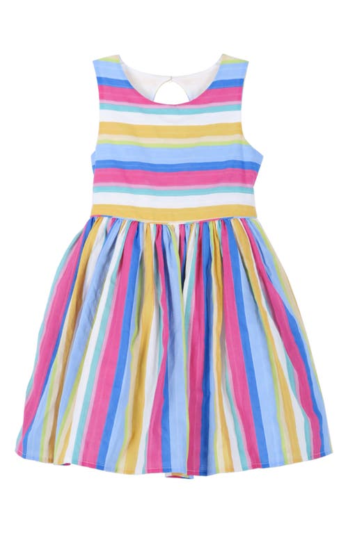 Zunie Kids' Stripe Dobby Dress in Yellow Multi Stripe at Nordstrom, Size 5