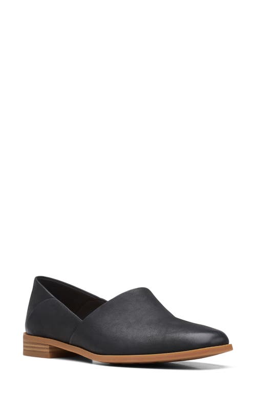 Clarks(r) Pure Belle Slip-On Shoe in Black Leather