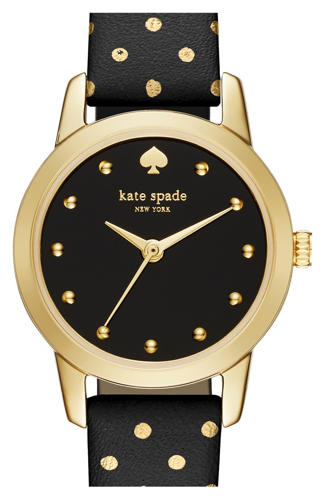 kate spade new york 'mini metro' leather strap watch, 26mm Nordstrom