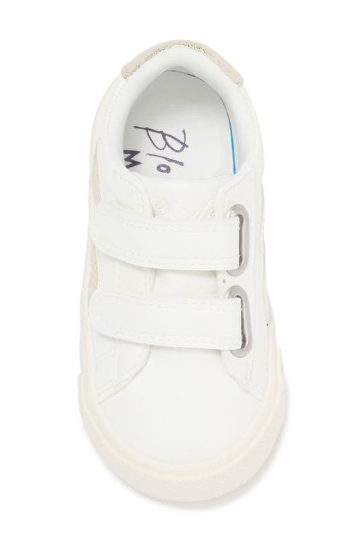 Shop Blowfish Footwear Kids' Vince Strap Sneaker In White/gold