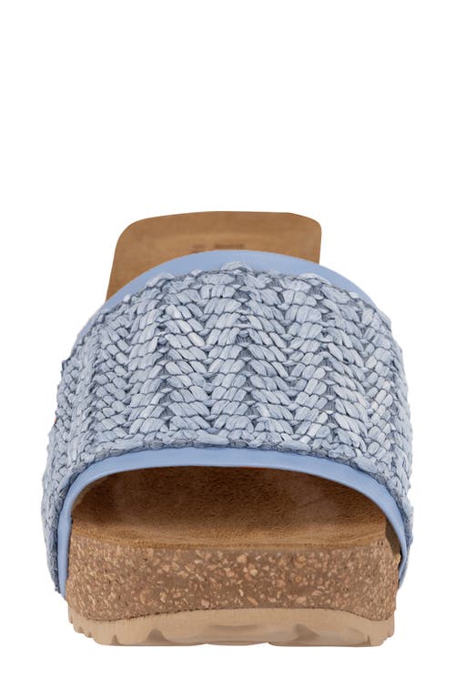 Italian Shoemakers Ibbie Platform Wedge Slide Sandal In Sky