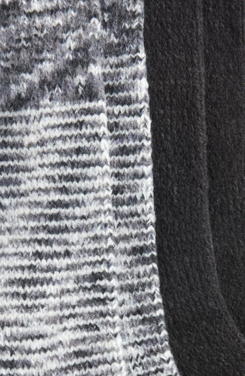 Shop Hue 2-pack Space Dye Boot Socks In Charcoal Stripe Pack