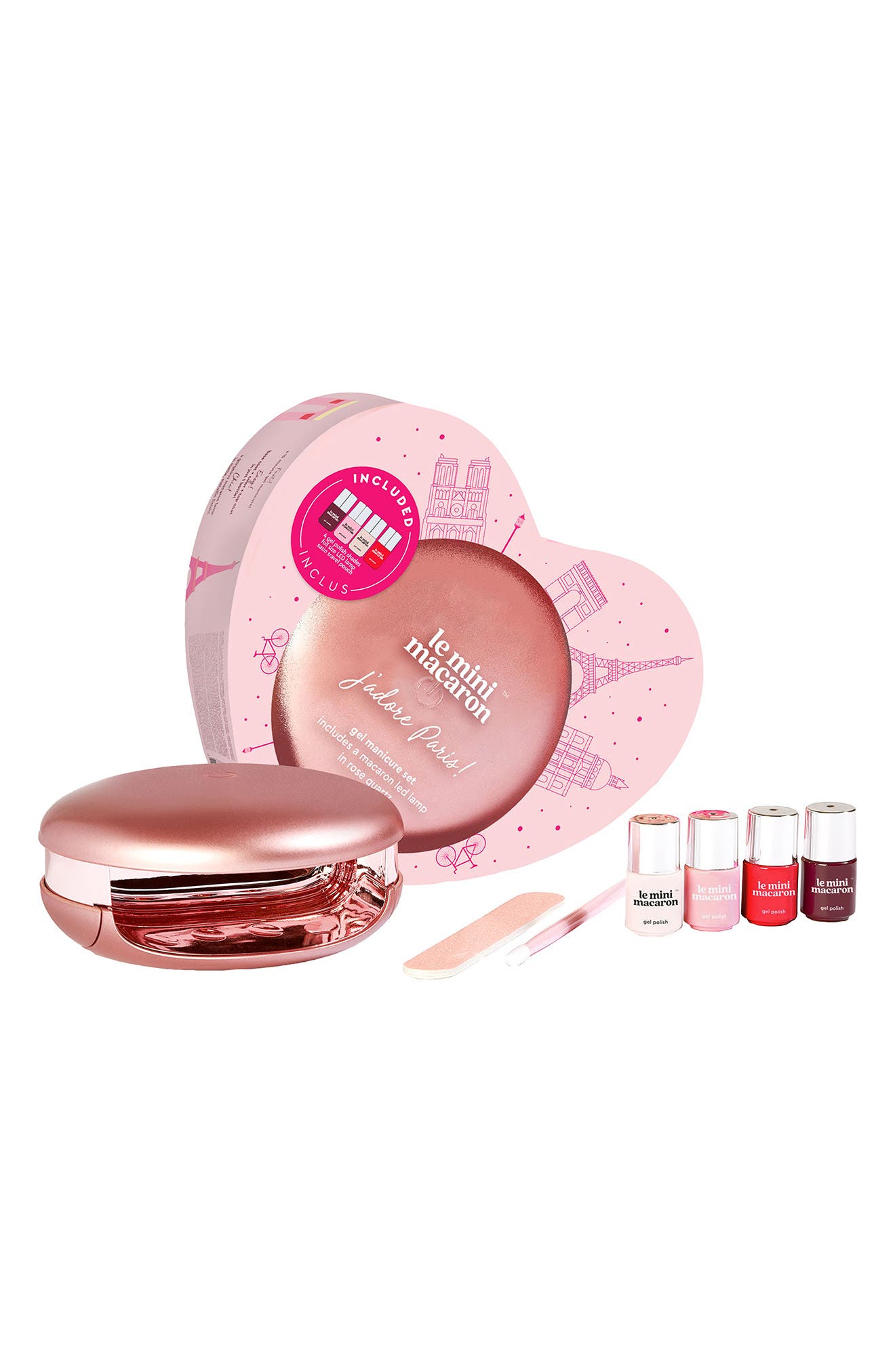 Le Mini Macaron Gel Manicure Kit Bubblegum Crush-Pink