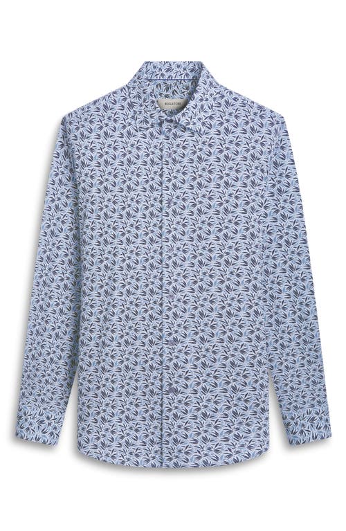 Bugatchi James Ooohcotton® Leaf Print Button-up Shirt In Sage