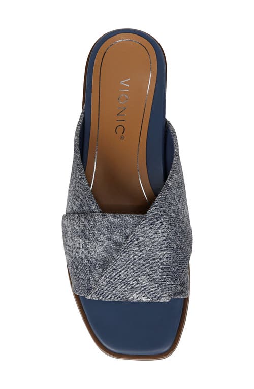 Vionic Miramar Slide Sandal In Denim Blue