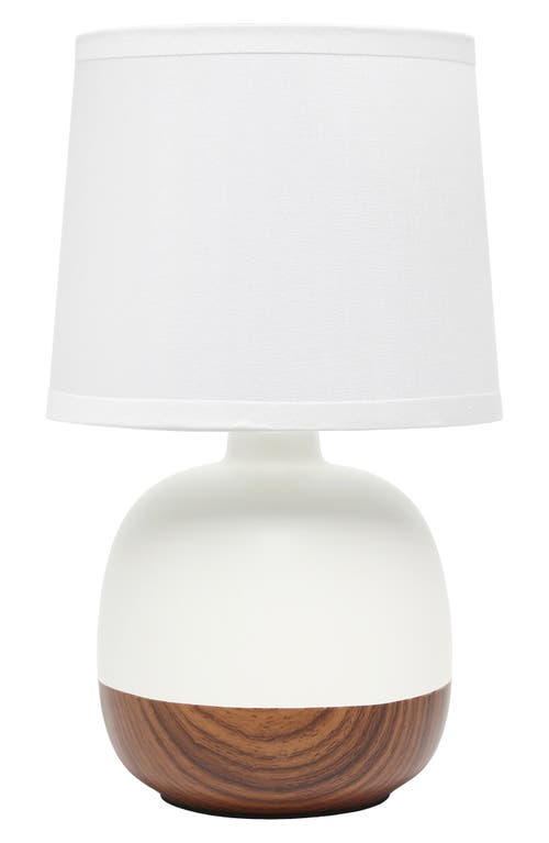 Shop Lalia Home Midcent Table Lamp In Dark Wood/off White