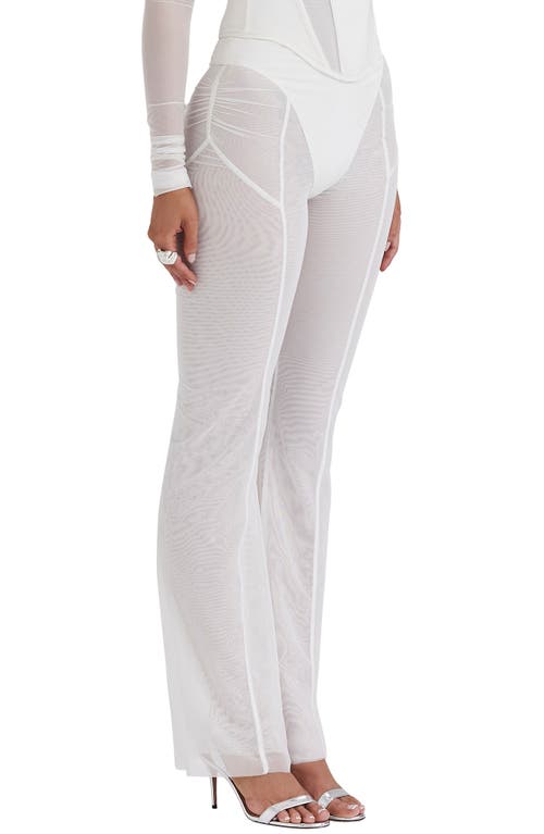 House Of Cb Avalon Mesh Pants In White