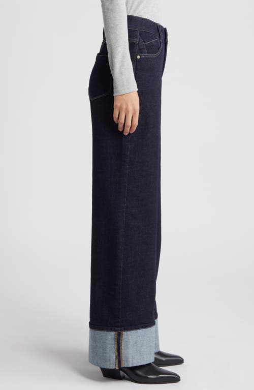 Shop Wit & Wisdom 'ab'solution Skyrise Cuffed Wide Leg Jeans In Indigo