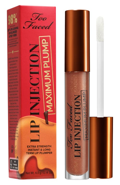 Shop Too Faced Lip Injection Maximum Plump Extra Strength Hydrating Lip Plumper In Caramel Apple