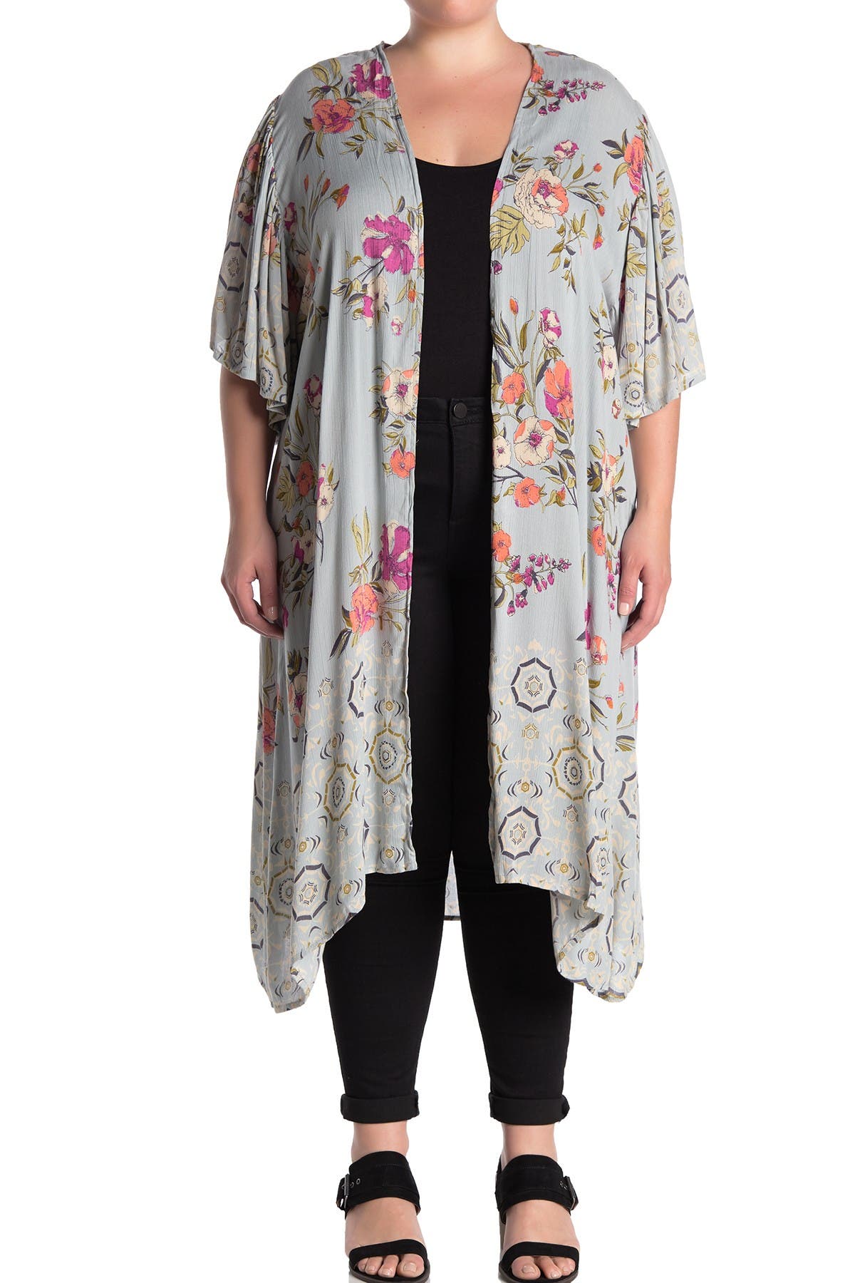 Angie | Floral Kimono Sleeve Duster | Nordstrom Rack
