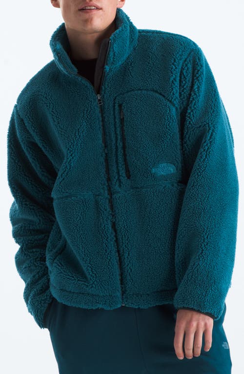 The North Face Mens Extreme Pile Full Zip Jacket 2 In Midnight Petrol/tnf Black
