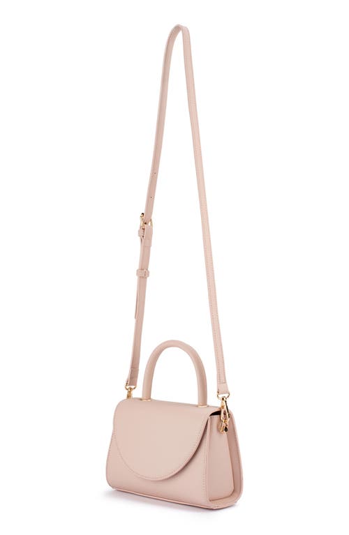 Shop Olga Berg Sasha Faux Leather Top Handle Bag In Blush