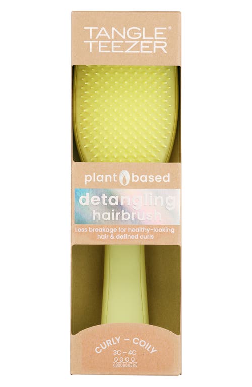 Shop Tangle Teezer Plant Brush For Naturally Curly Hair In Pastel Lemon