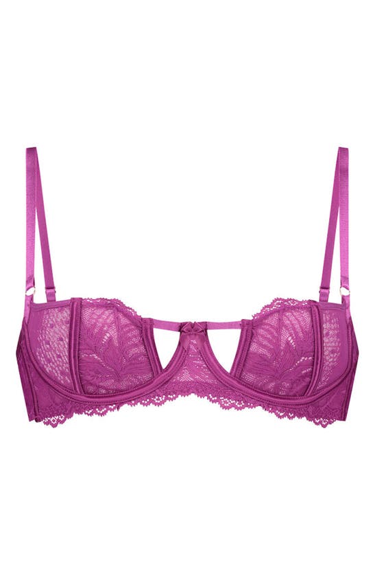 Shop Hunkemoller Hunkemöller Lulu Lace Underwire Balconette Bra In Clover