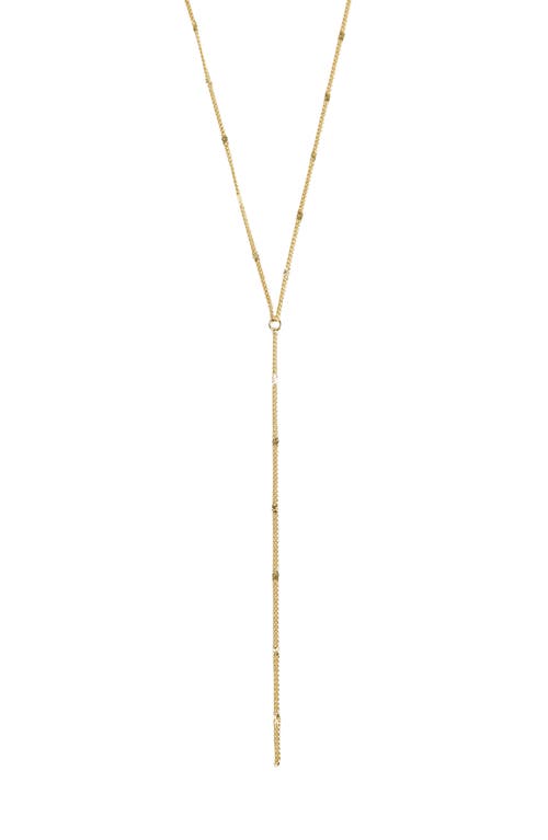 Argento Vivo Sterling Silver Coffee Bean Station Y-Necklace in Gold at Nordstrom