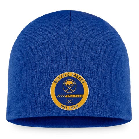 Lids Buffalo Sabres Fanatics Branded Authentic Pro Rink Cuffed Knit Hat  with Pom - Royal/Gold
