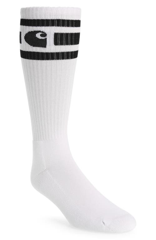 Coast Tall Socks in White /Black