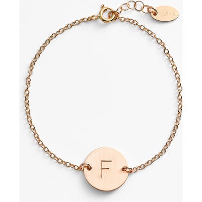 Nashelle 14K-Gold Fill Initial Disc Bracelet
