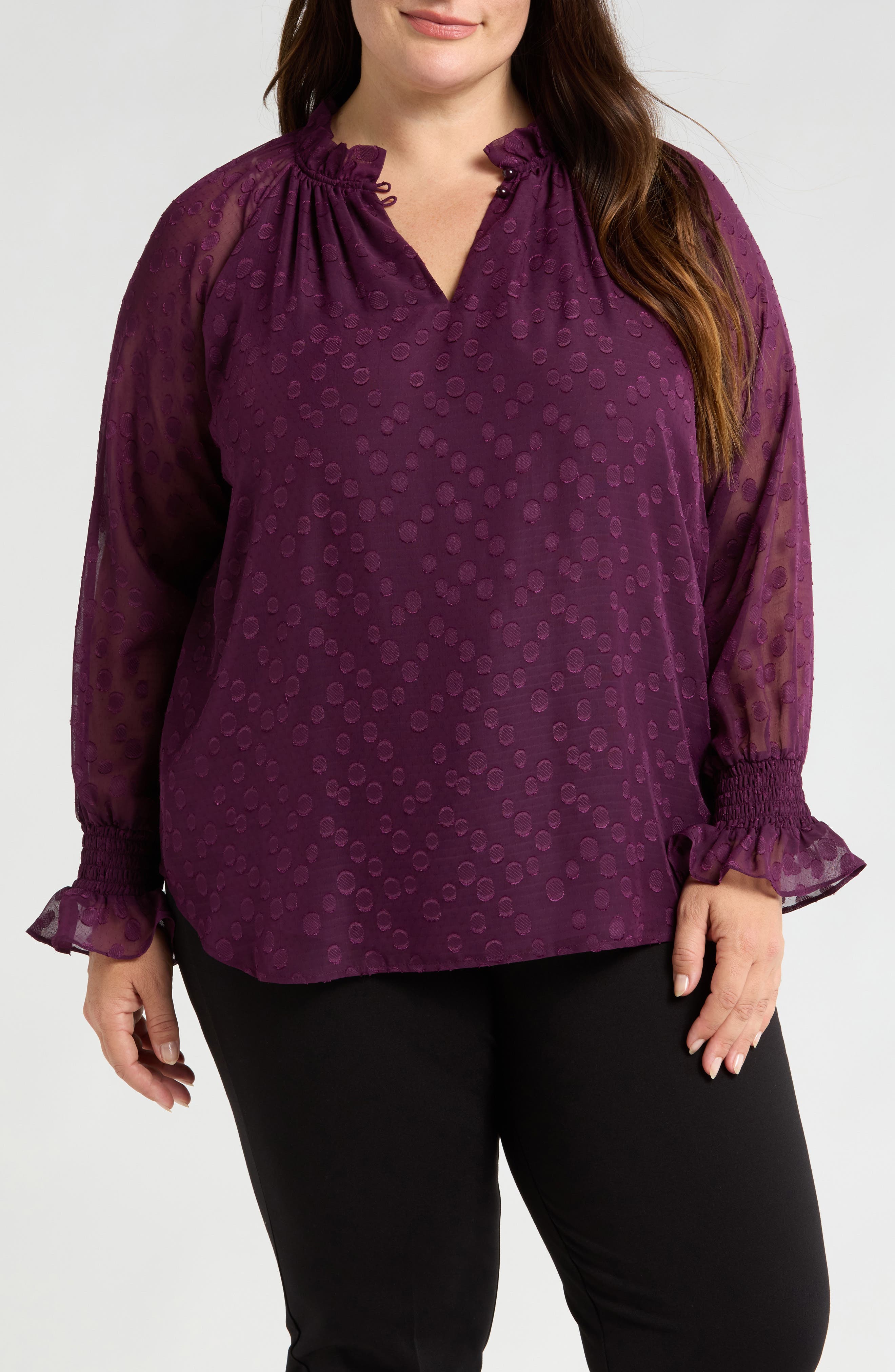 Chiffon Plus-Size Tops for Women | Nordstrom