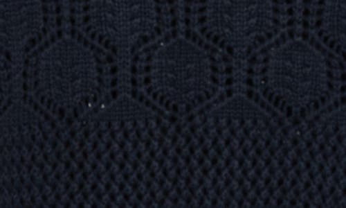 Splendid Honore Cotton Crochet Tank In Navy