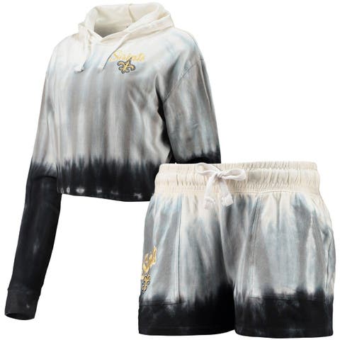 Nfl Tampa Bay Buccaneers Girls' Gray Tie-dye Crop Hooded