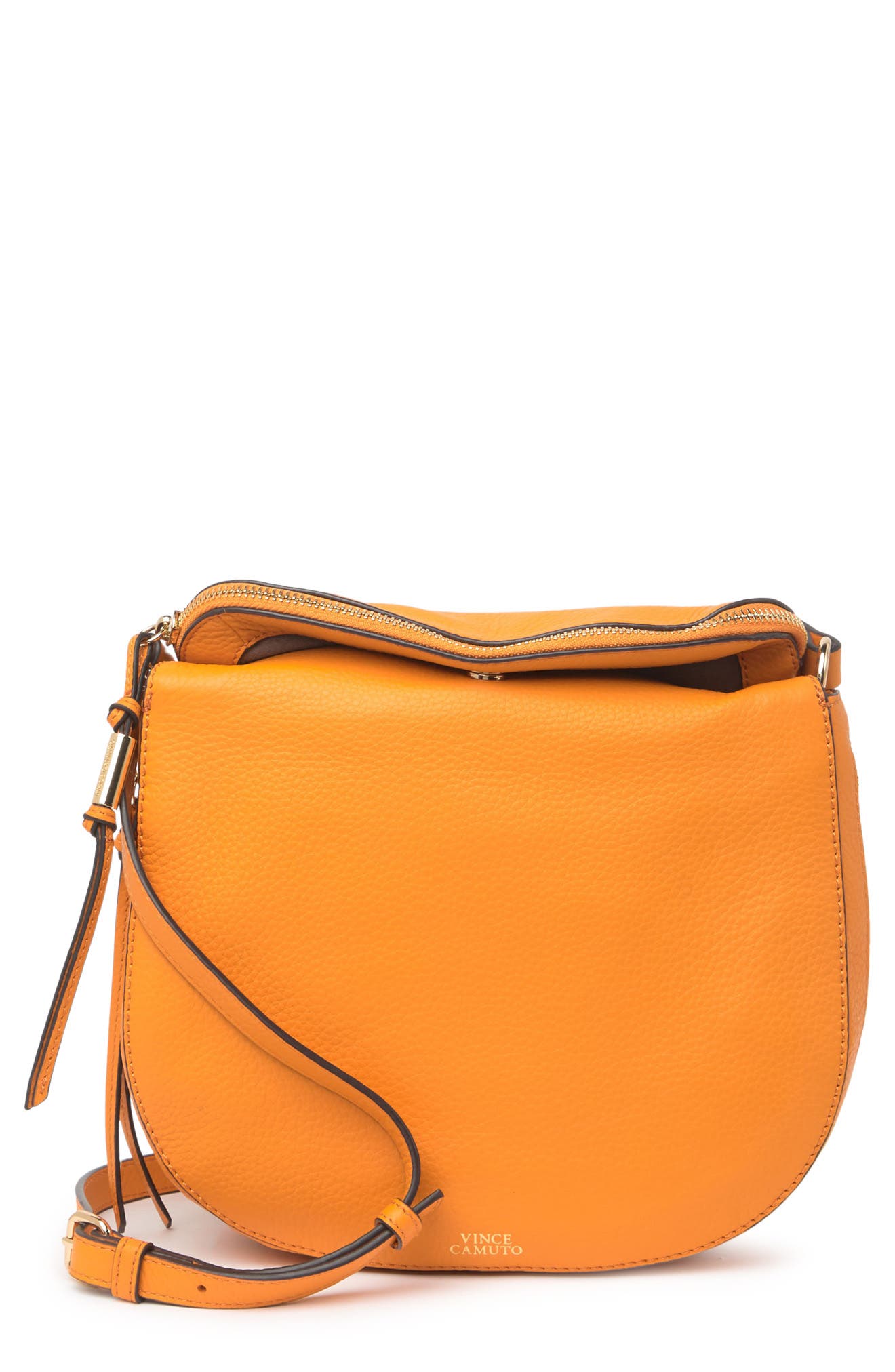 Vince Camuto Kenzy Large Leather Crossbody Bag In Cider 01 | ModeSens