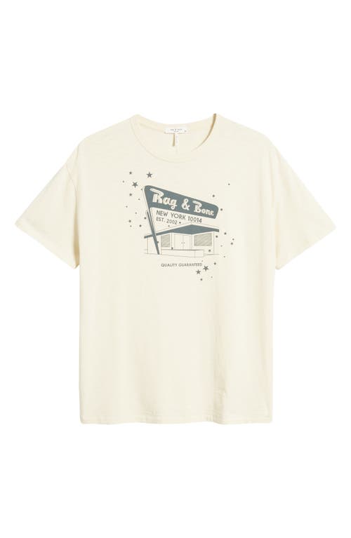 Shop Rag & Bone Astro Cotton Graphic T-shirt In Off White