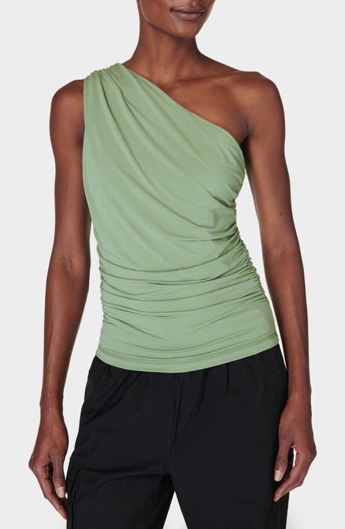 Sweaty Betty One-Shoulder Bra Tank Savannah Green at Nordstrom,