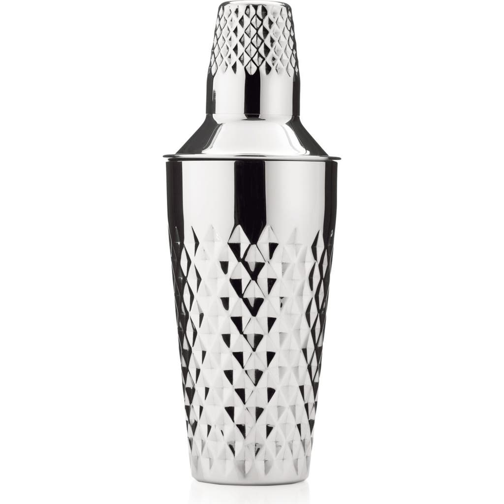 Viski Irving Faceted Cocktail Shaker In Silver