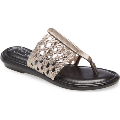 Tuscany By Easy Street Carlina Flip Flop- Metallic