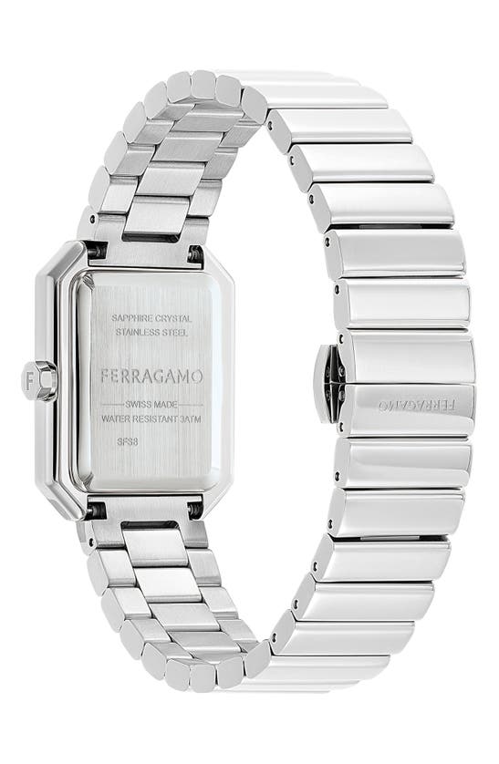 Shop Ferragamo Crystal Bracelet Watch, 27mm X 34mm In Stainless Steel