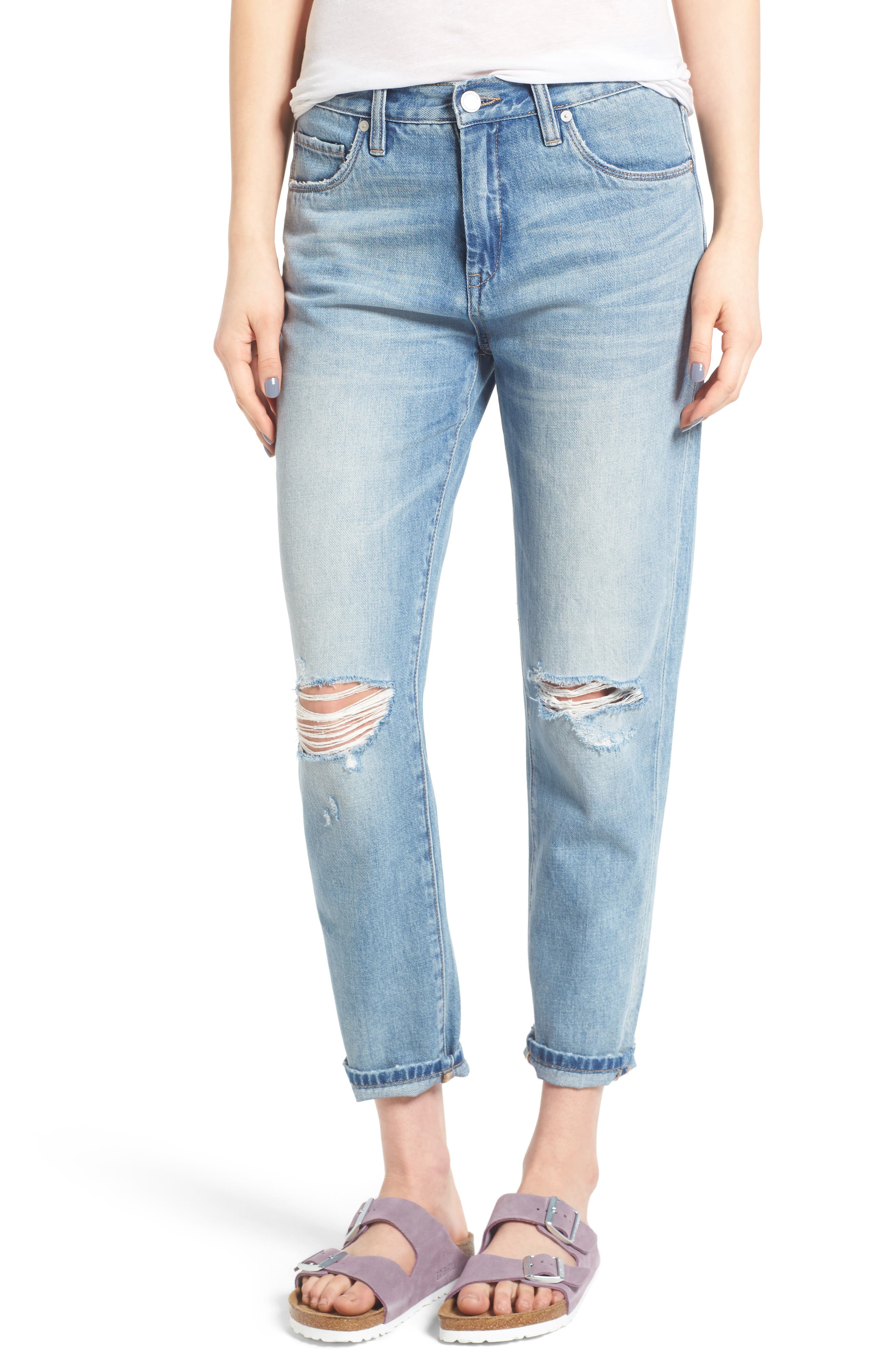BLANKNYC Ripped Boyfriend Jeans (Personal Drainer) Nordstrom