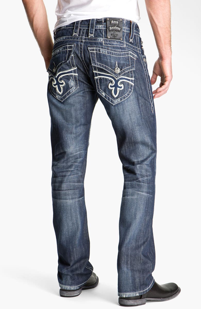 Rock Revival 'Paul' Straight Leg Jeans (Blue) | Nordstrom