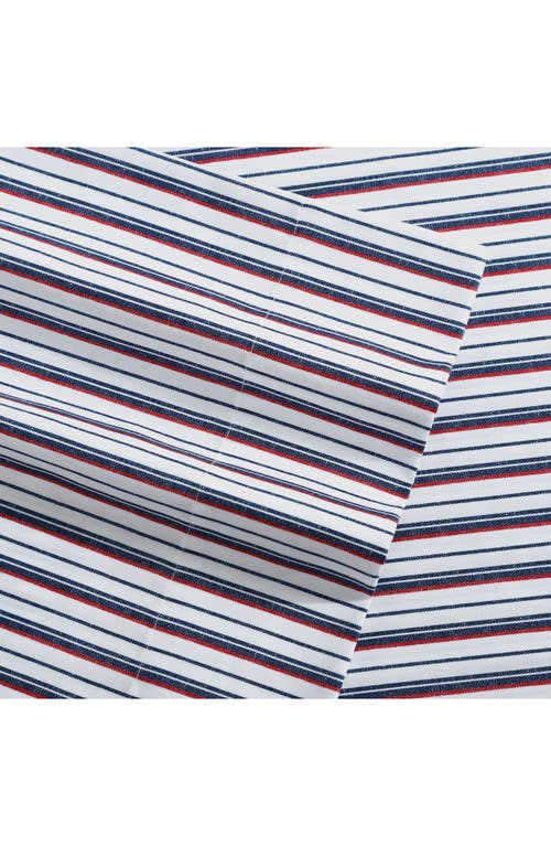 Shop Nautica Aevery Stripe Sheet Set In Navy/red