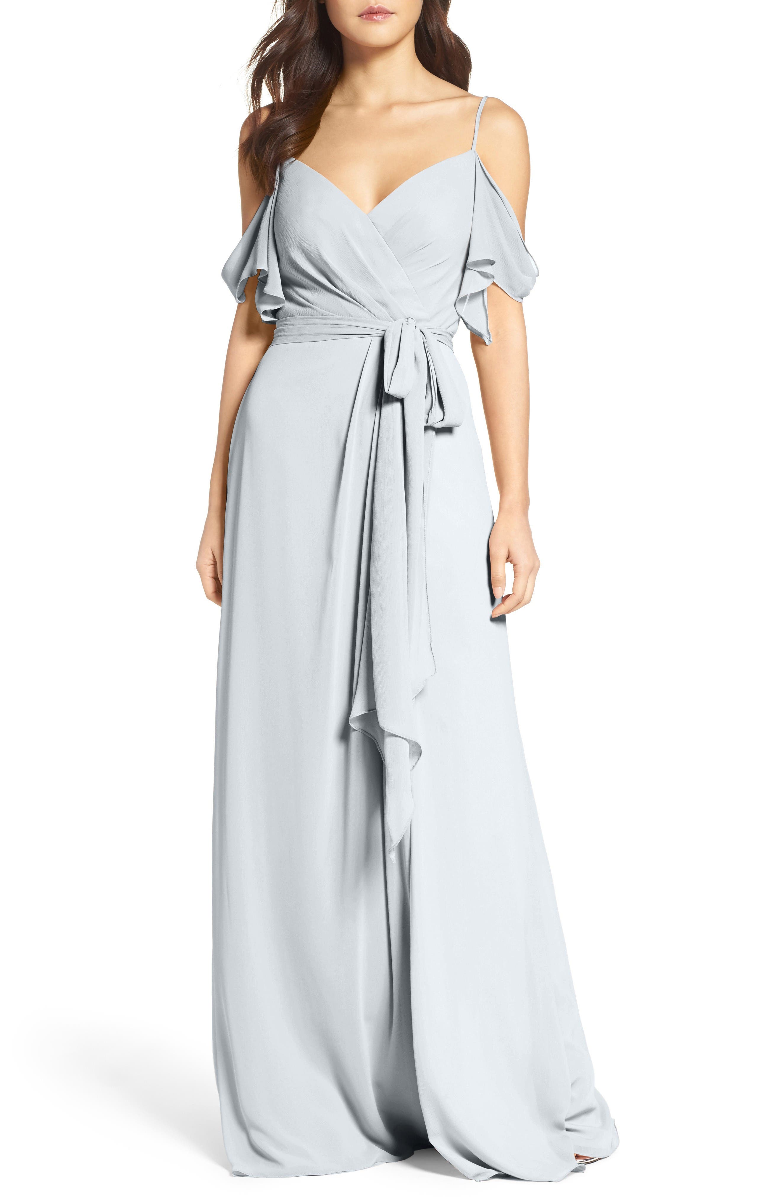 Watters Aldridge A-Line Chiffon Gown