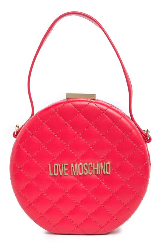 Love Moschino Quilted Circle Bag In Pink